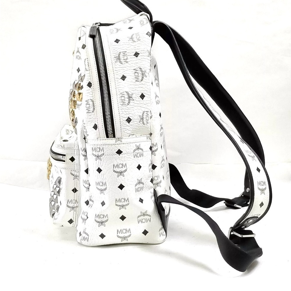 MCM Backpack White PVC - Picture 2 of 8